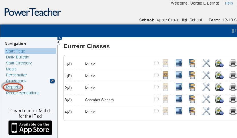 Power Teacher Reports